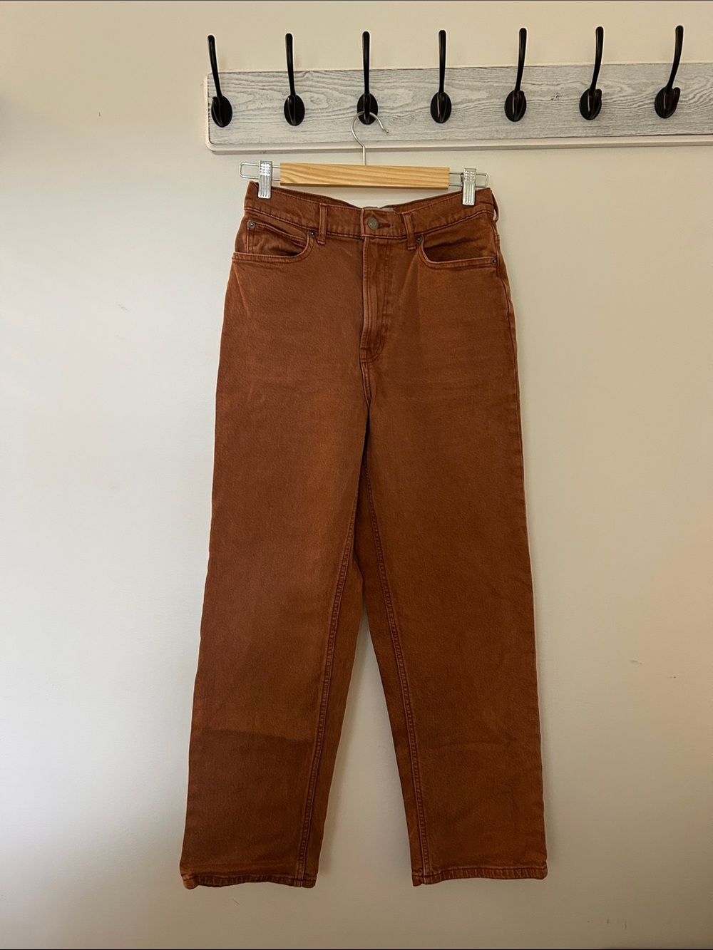 Everlane Rust Brown Straight-Leg Jeans